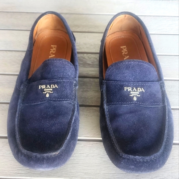 PRADA | Men's Suede Driver Loafers | SZ 9.5 - Picture 2 of 8